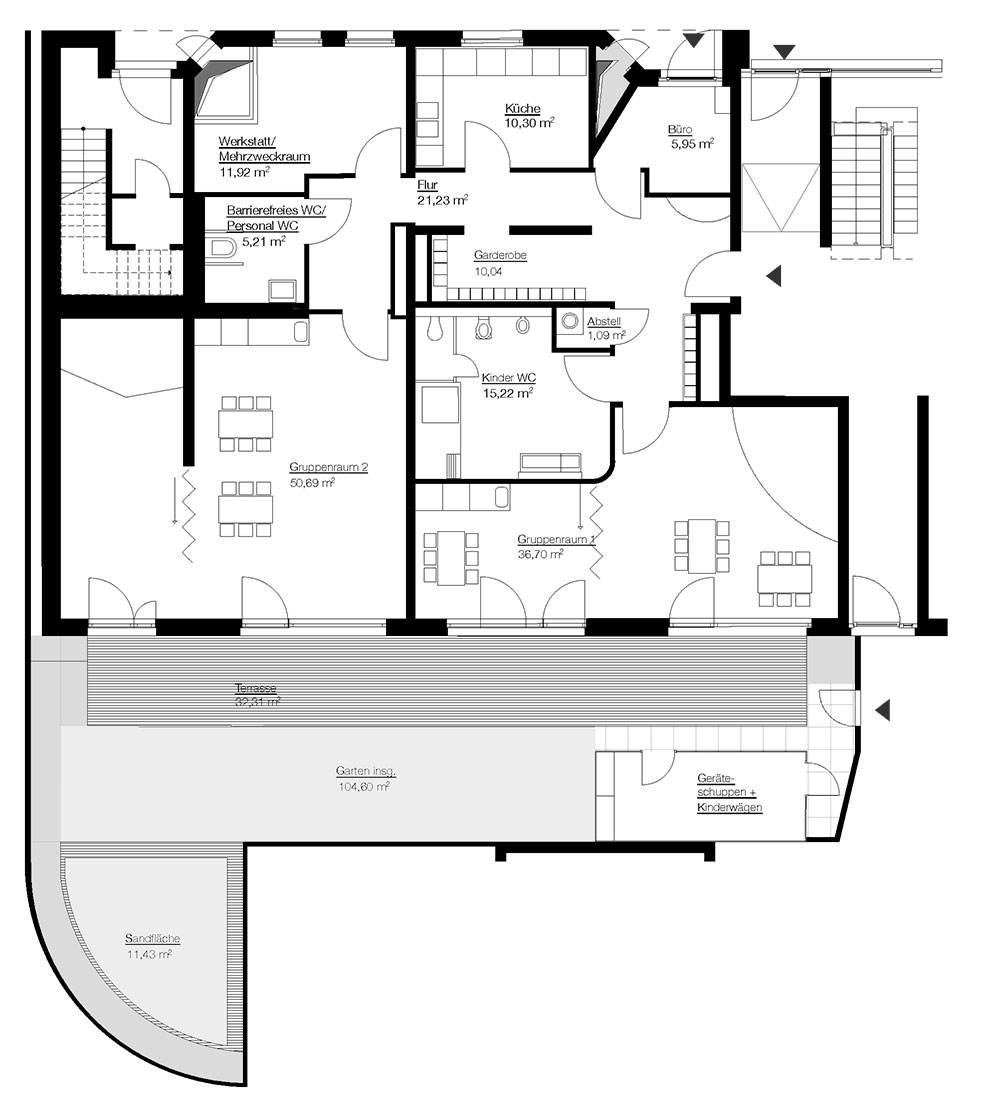 baukind | Kita Hucky-Bucky Berlin – Grundriss Kita Hucky-Bucky Berlin – Grundriss