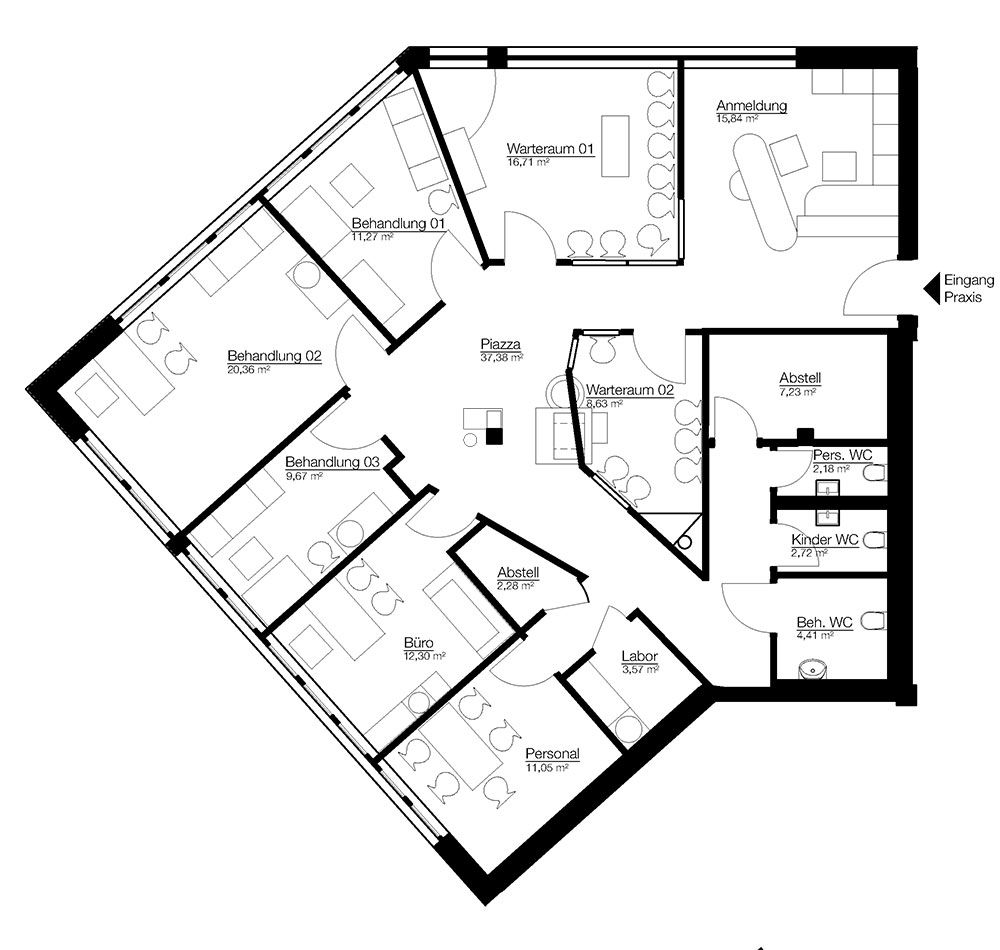 baukind – Pediatric Practice Southern Germany – Floorplan